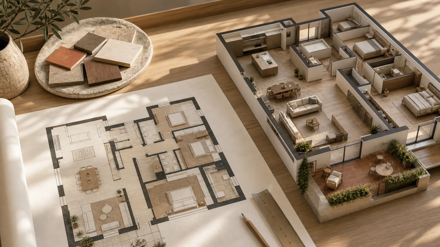 Planimetria isometrica 3D di una casa familiare
